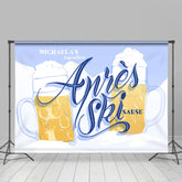 Nach Ski Bier Weiß Clound Legendär Party Hintergrund